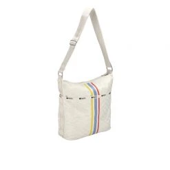 LeSportsac AEC Striped Zip Bucket Bag