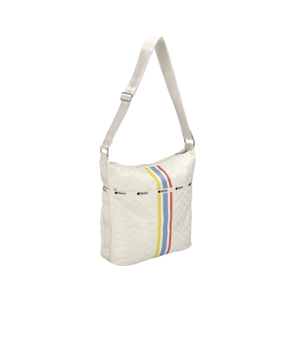 LeSportsac AEC Striped Zip Bucket Bag 4 LeSportsac AEC Striped Zip Bucket Bag