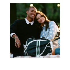 LeSportsac AEC Striped Tennis Bag